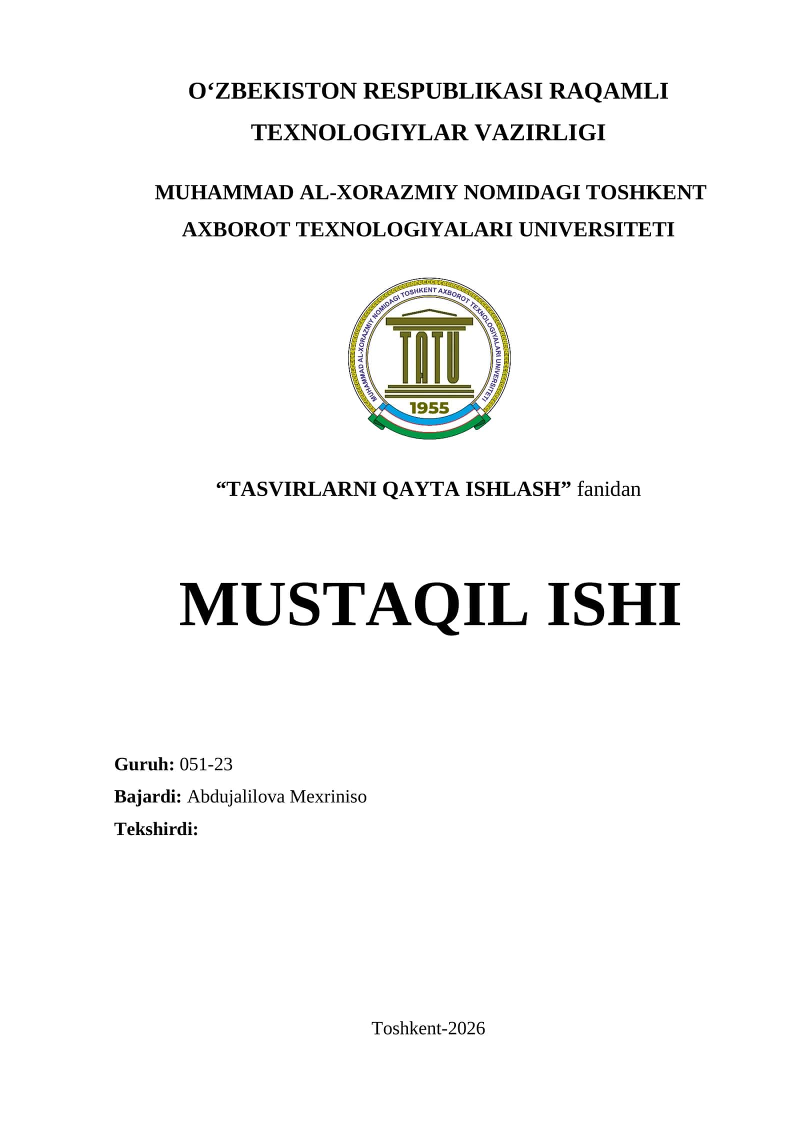 Tibbiy diagnostikada rasmni qayta ishlash qo‘llanmalari