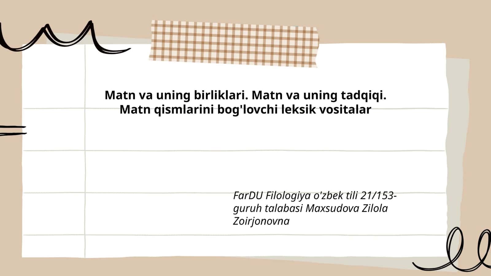 Matn va uning birliklari