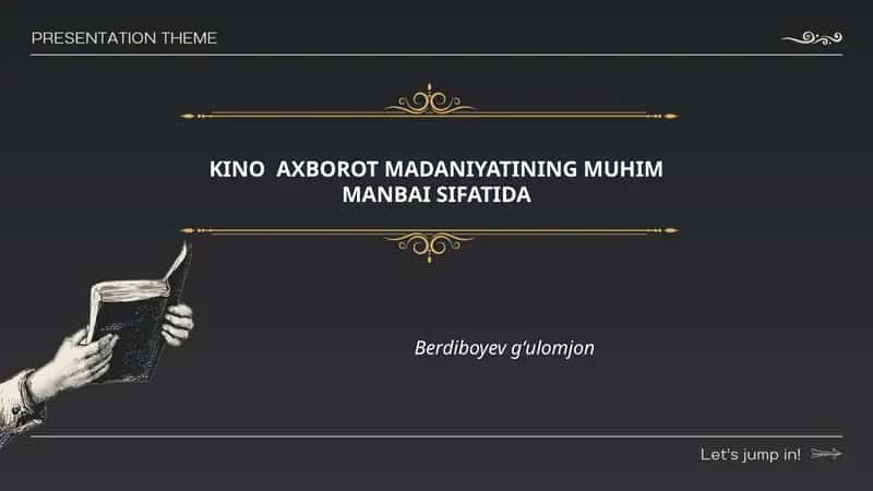 Kino Axorot Madaniyatining Muhim Manbai Sifatida