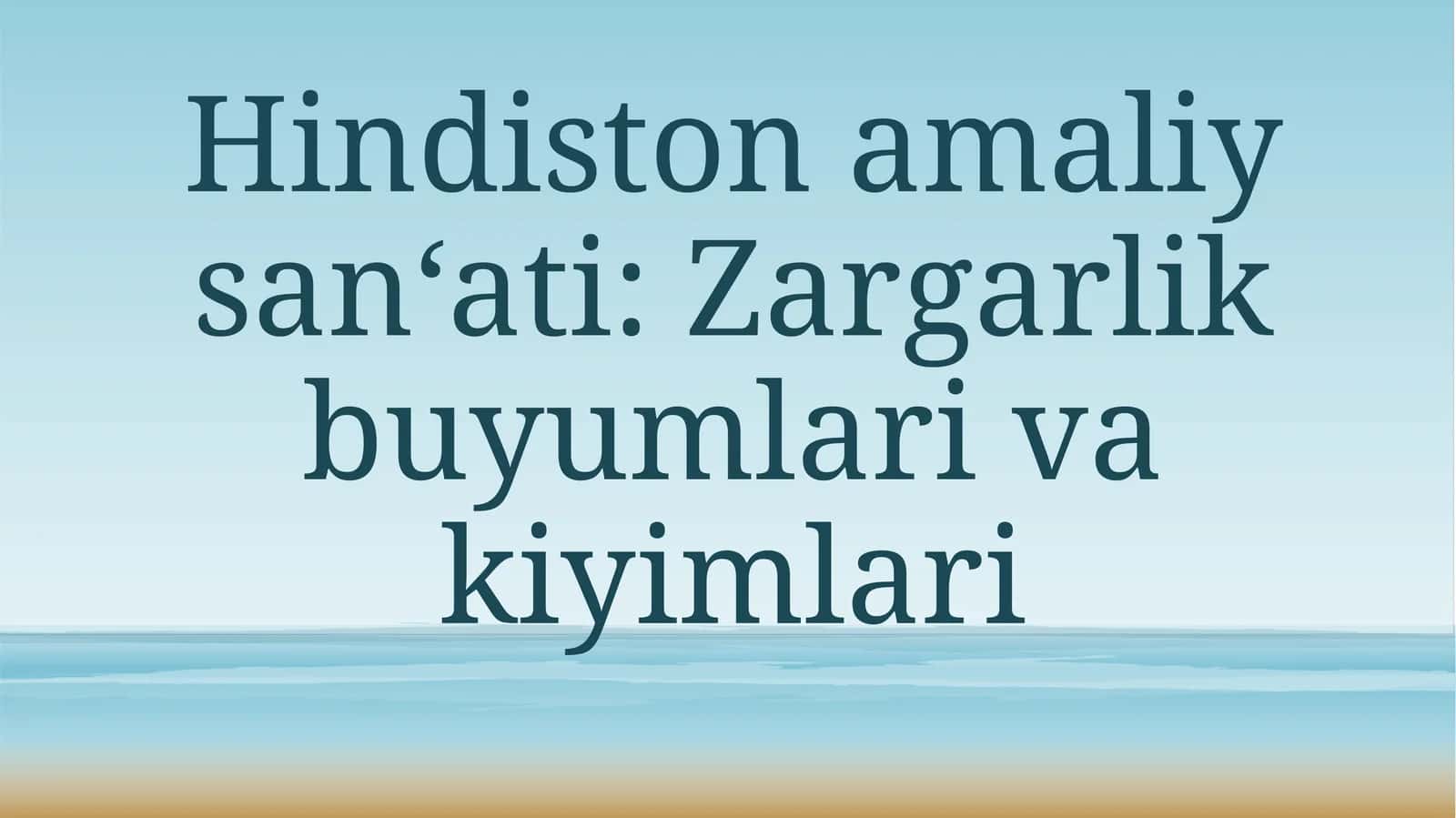 Hindiston amaliy san‘ati
