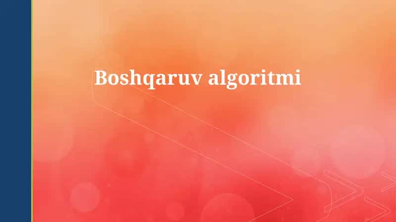Boshqaruv algoritmi