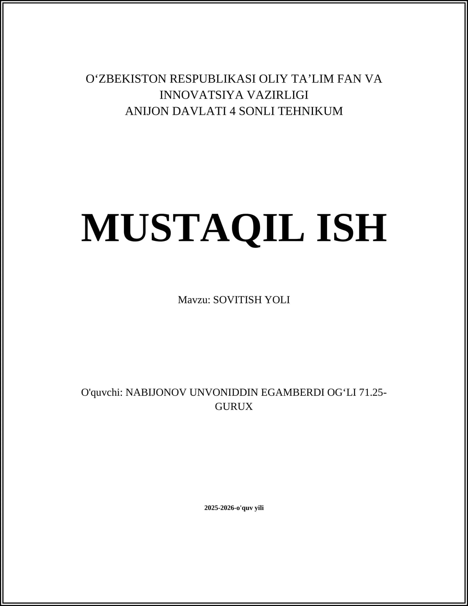 SOVITISH YOLI