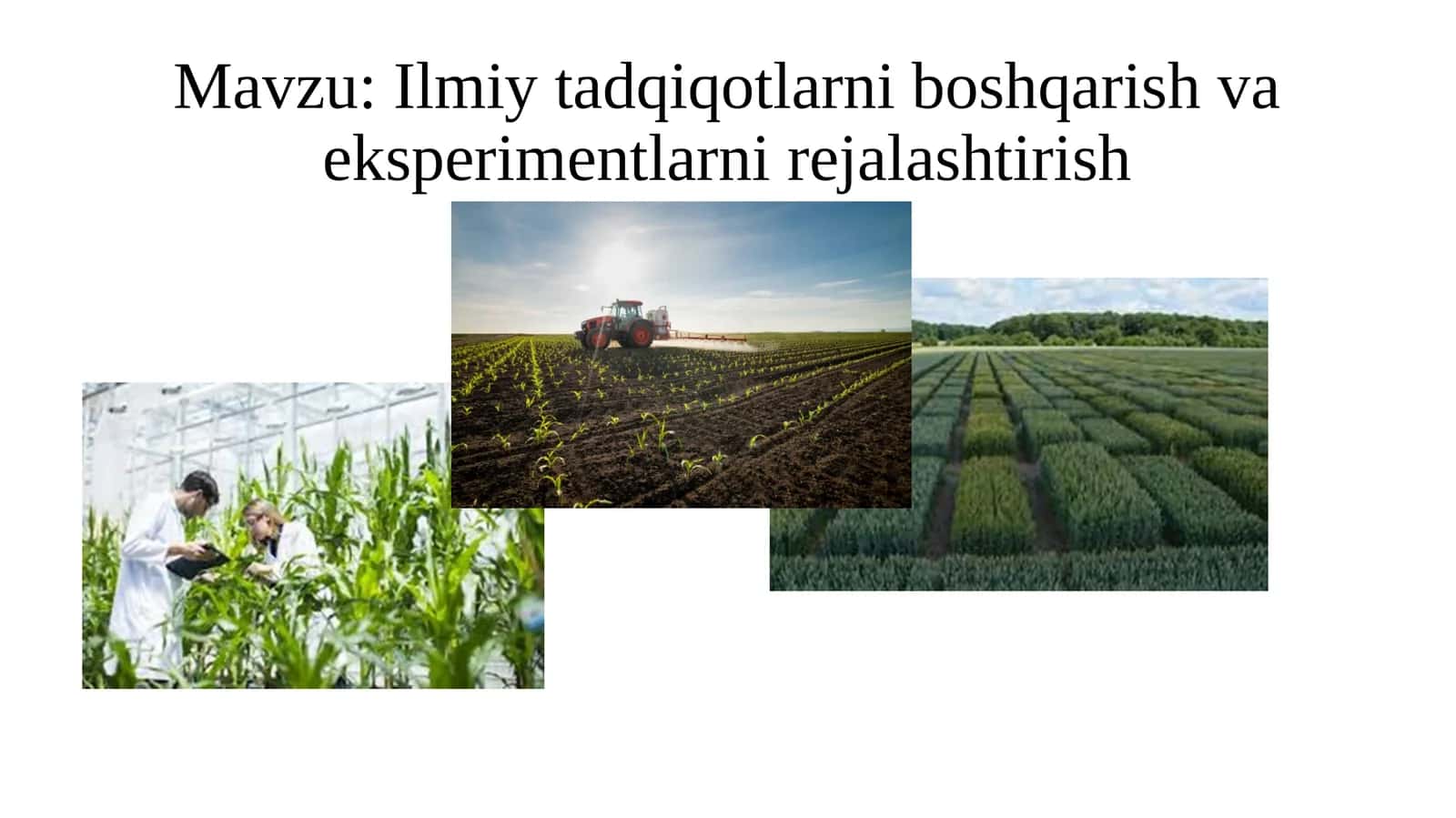 Ilmiytadqiqotlarniboshqarishvaeksperimentlarnirejalashtirish