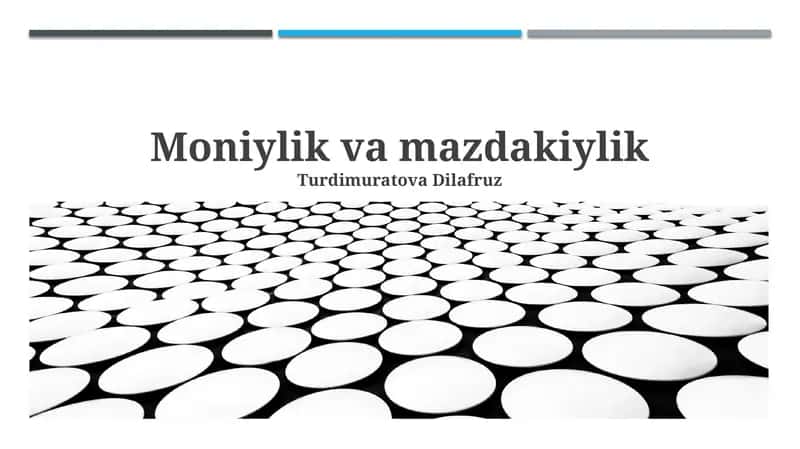 Moniylik va mazdakiylik