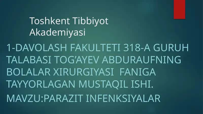 Parazitar infeksiyalar