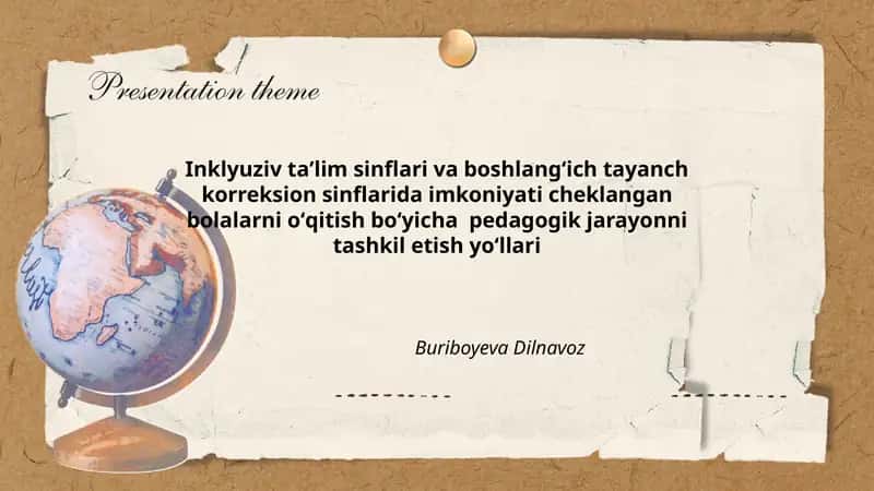 Inklyuziv taʼlim sinflari va boshlangʻich tayanch korreksion sinflarida imkoniyati cheklangan bolalarni oʻqitish boʻyicha pedagogik jarayonni tashkil etish yoʻllari