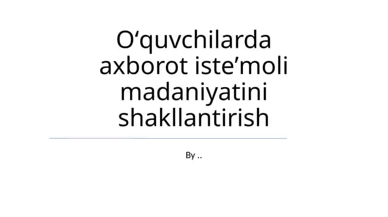 Axborot savodxonligi