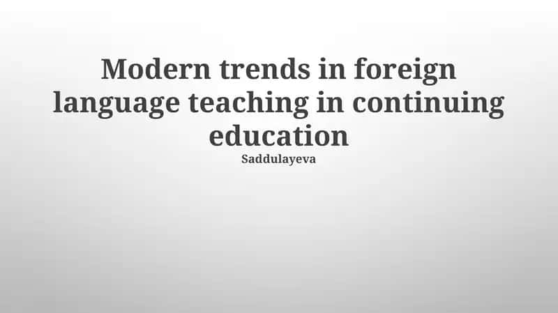 Multilingualizm va ko'p tilli ta'lim