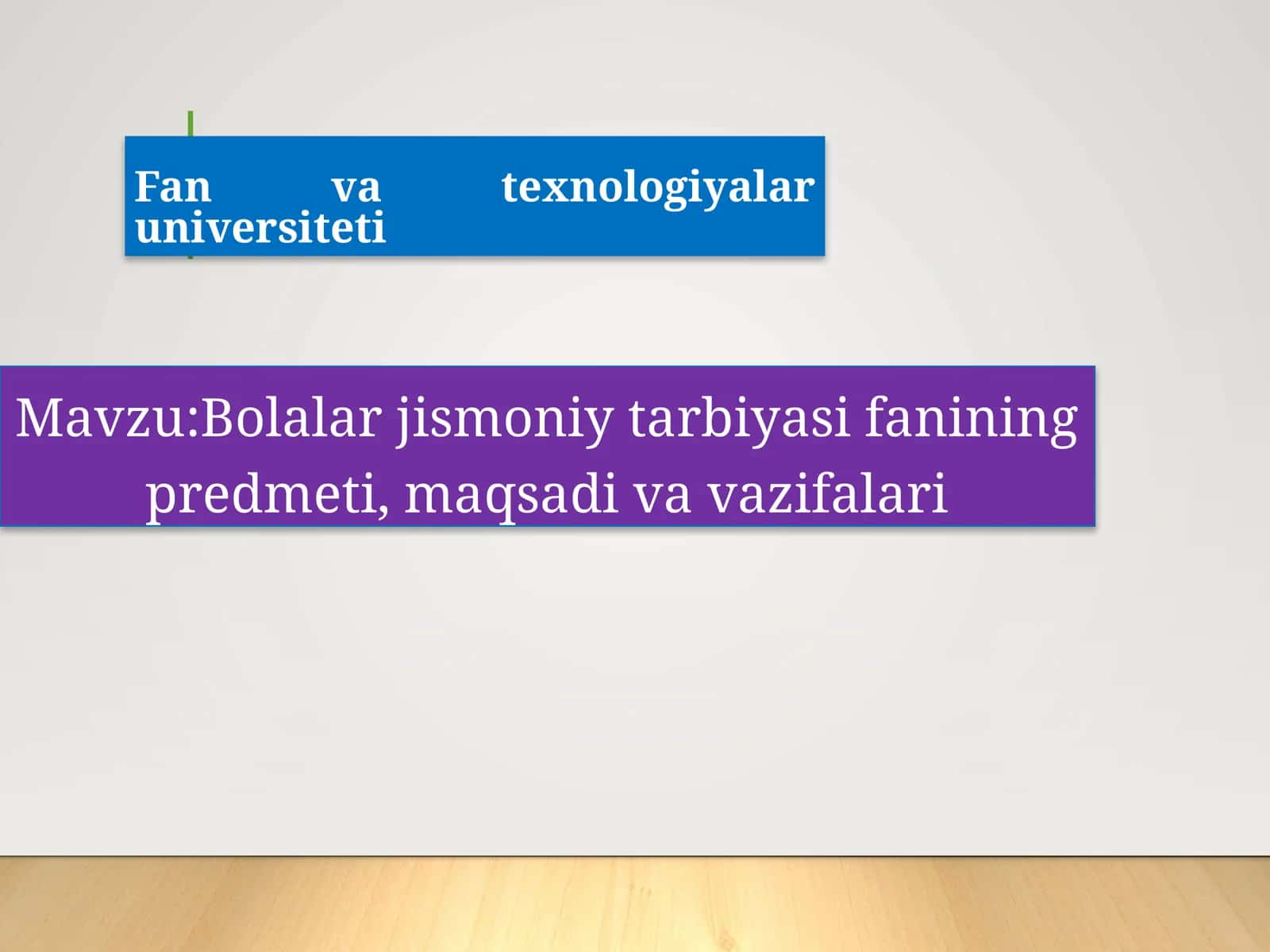 Bolalar jismoniy tarbiyasi fanining predmeti, maqsadi va vazifalari