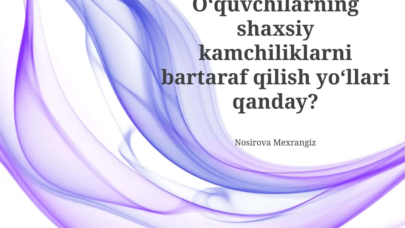 Kamchiliklarni Aniqlash va Tahlil Qilish