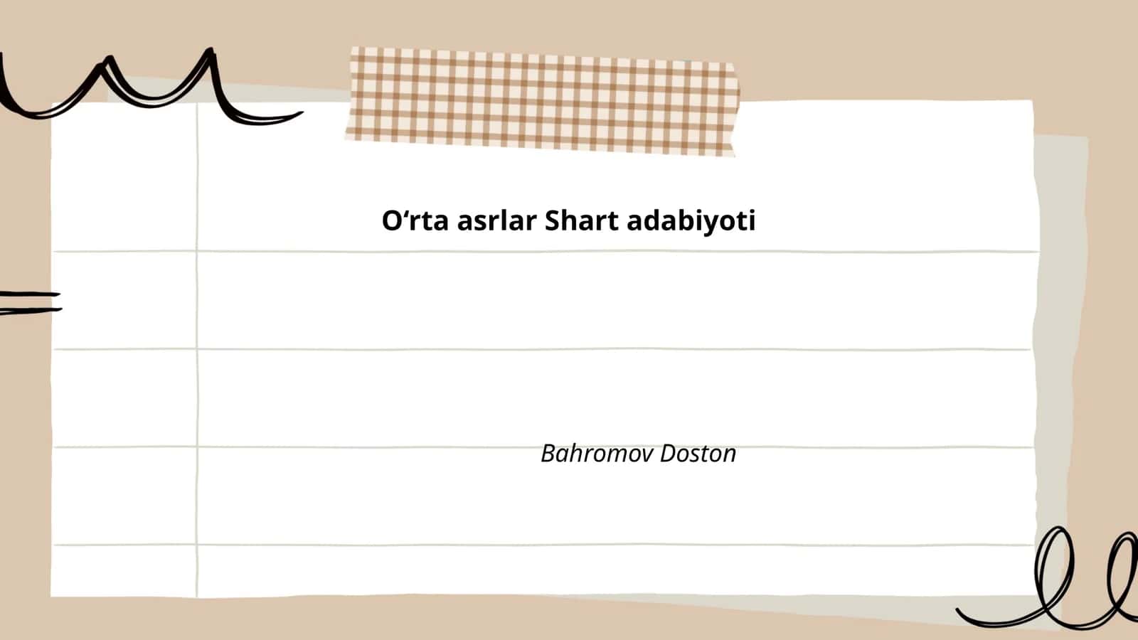 O‘rta asrlar Shart adabiyoti