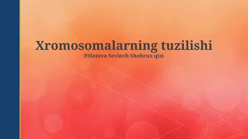 Xromosomalarning tuzilishi