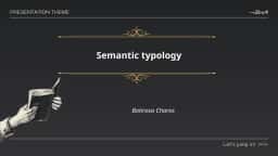 Semantic typology