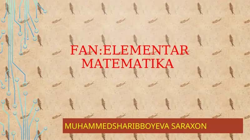 Elementar matematika darslari interfaol metodi