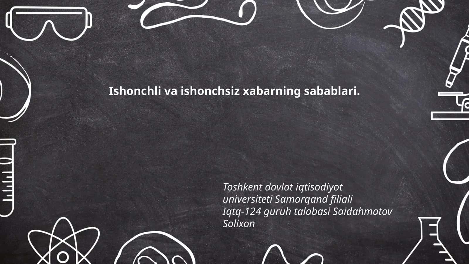 Manbaning ishonchliligi va shaffofligi