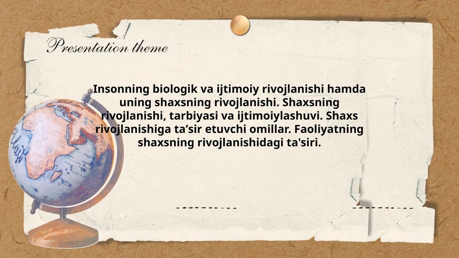 Shaxs rivojlanishi