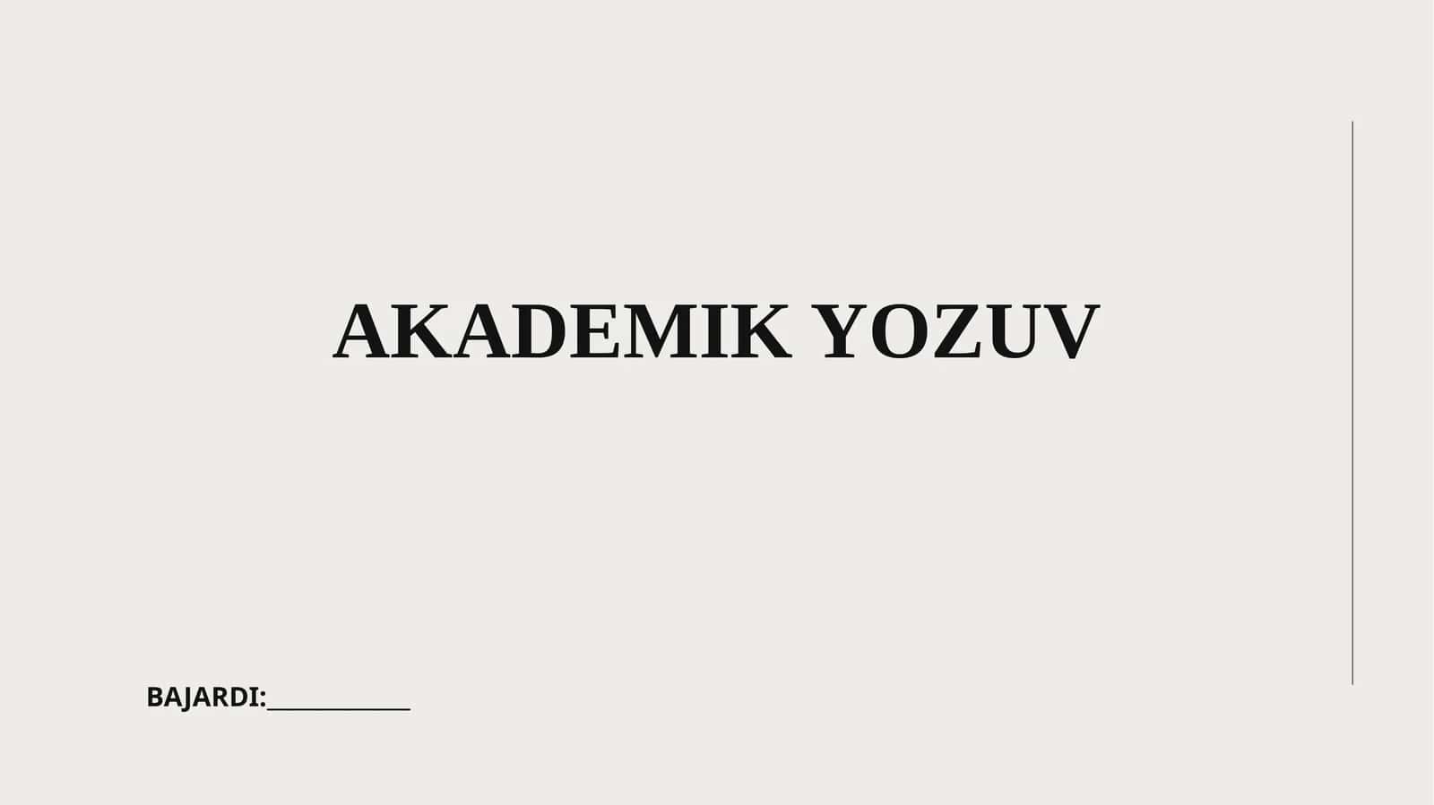 Akademik yozuv