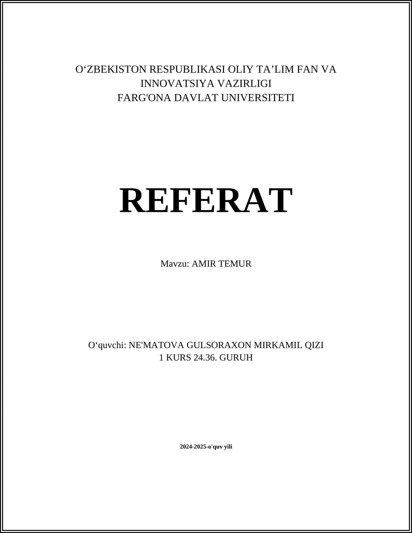 AMIR TEMUR