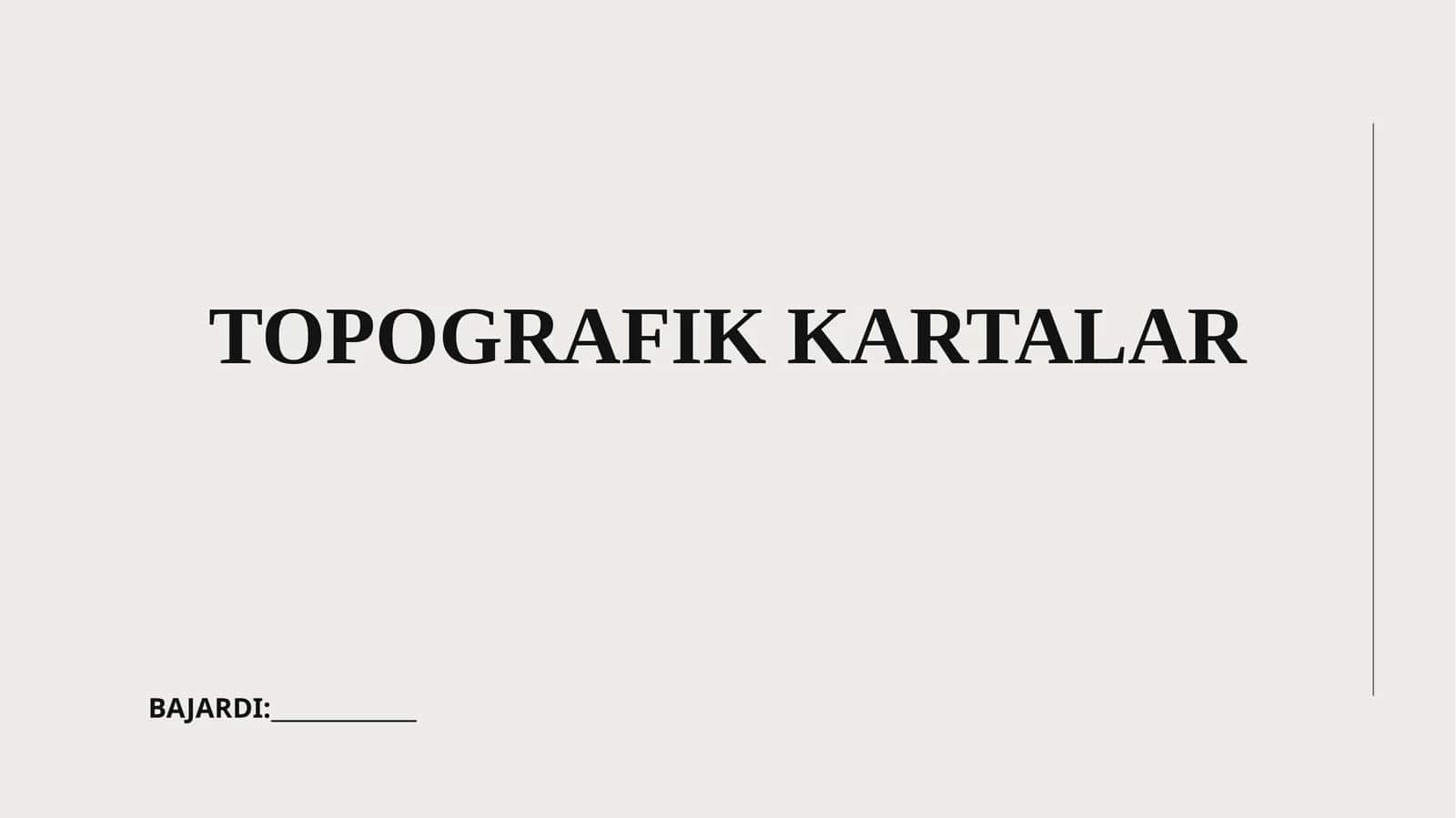 TOPOGRAFIK KARTALAR