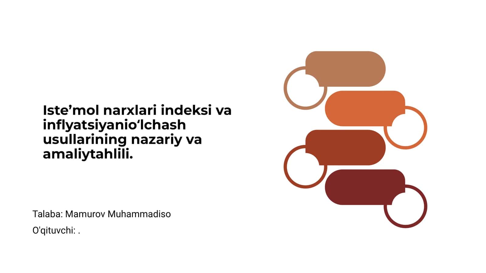 Iste’mol narxlari indeksi va inflyatsiyanio‘lchash usullarining nazariy va amaliytahlili