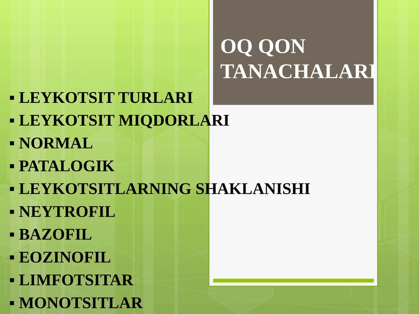 OQ QON TANACHALARI
