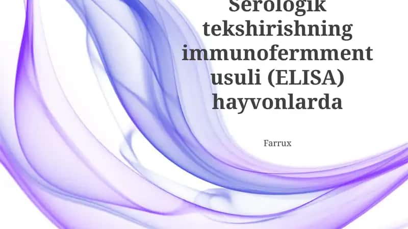 ELISA printsiplari va metodikasi