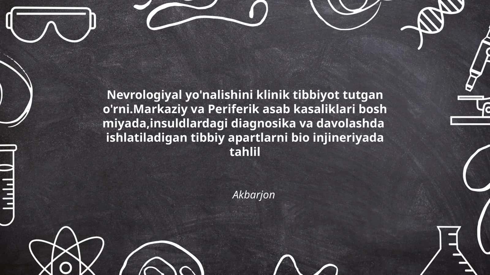 Nevrologiyal yo'nalishini klinik tibbiyot