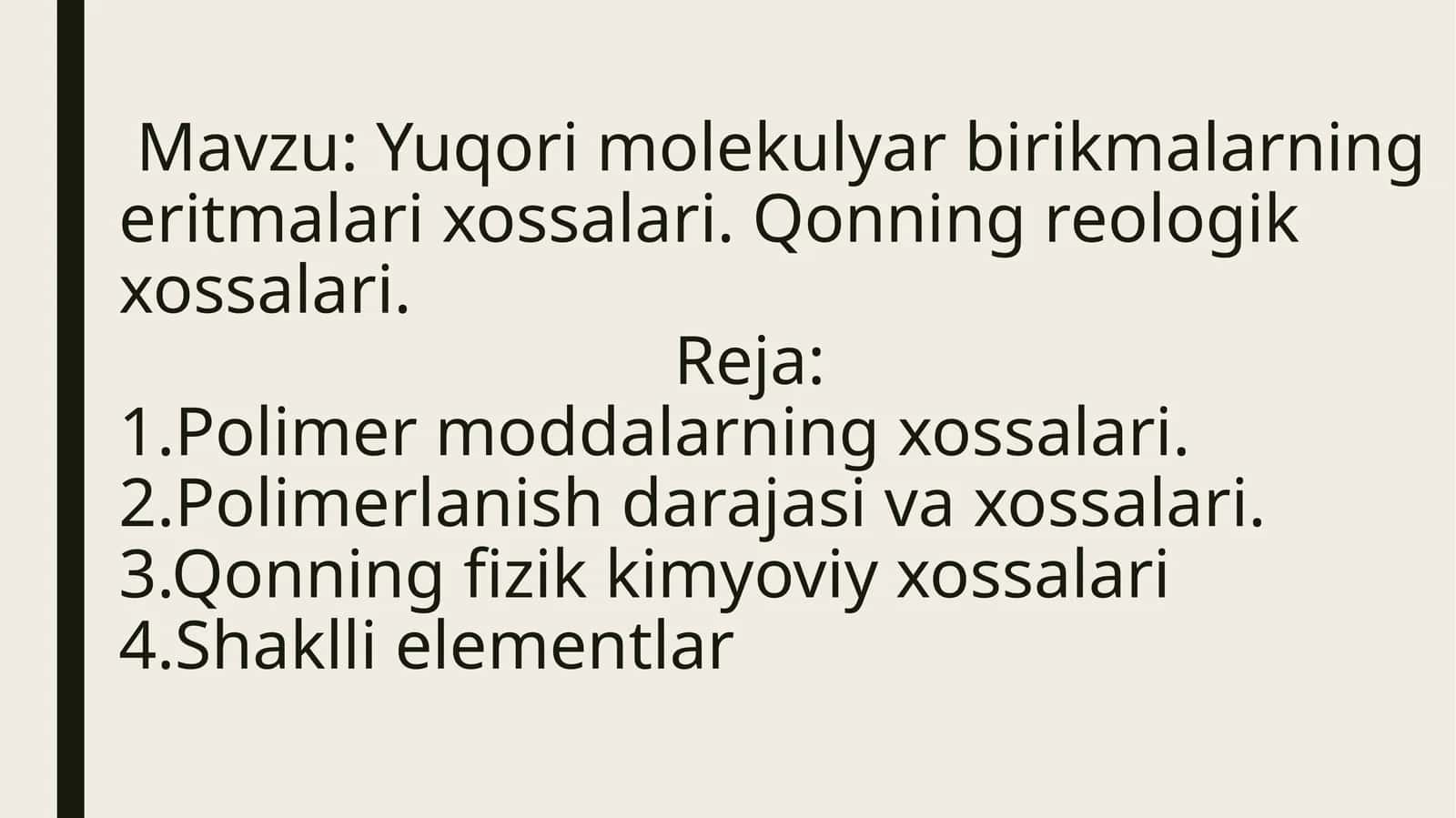 Yuqori molekulyar birikmalar ning eritmalari xossalari