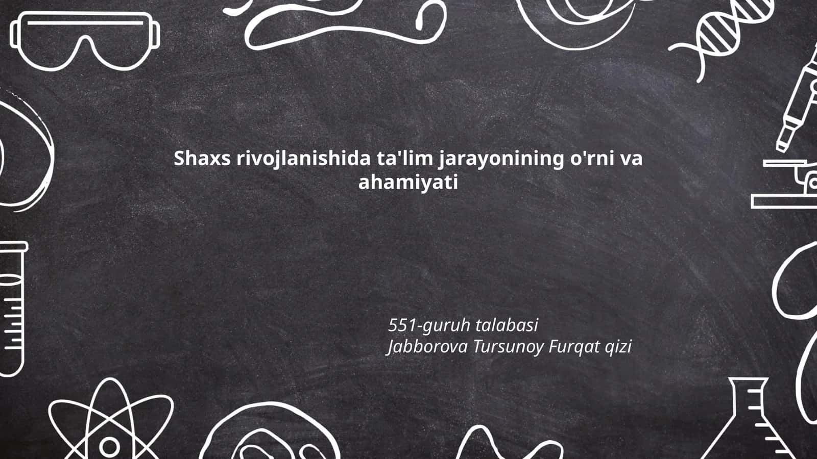 Ta'lim va Shaxsiy Identitet