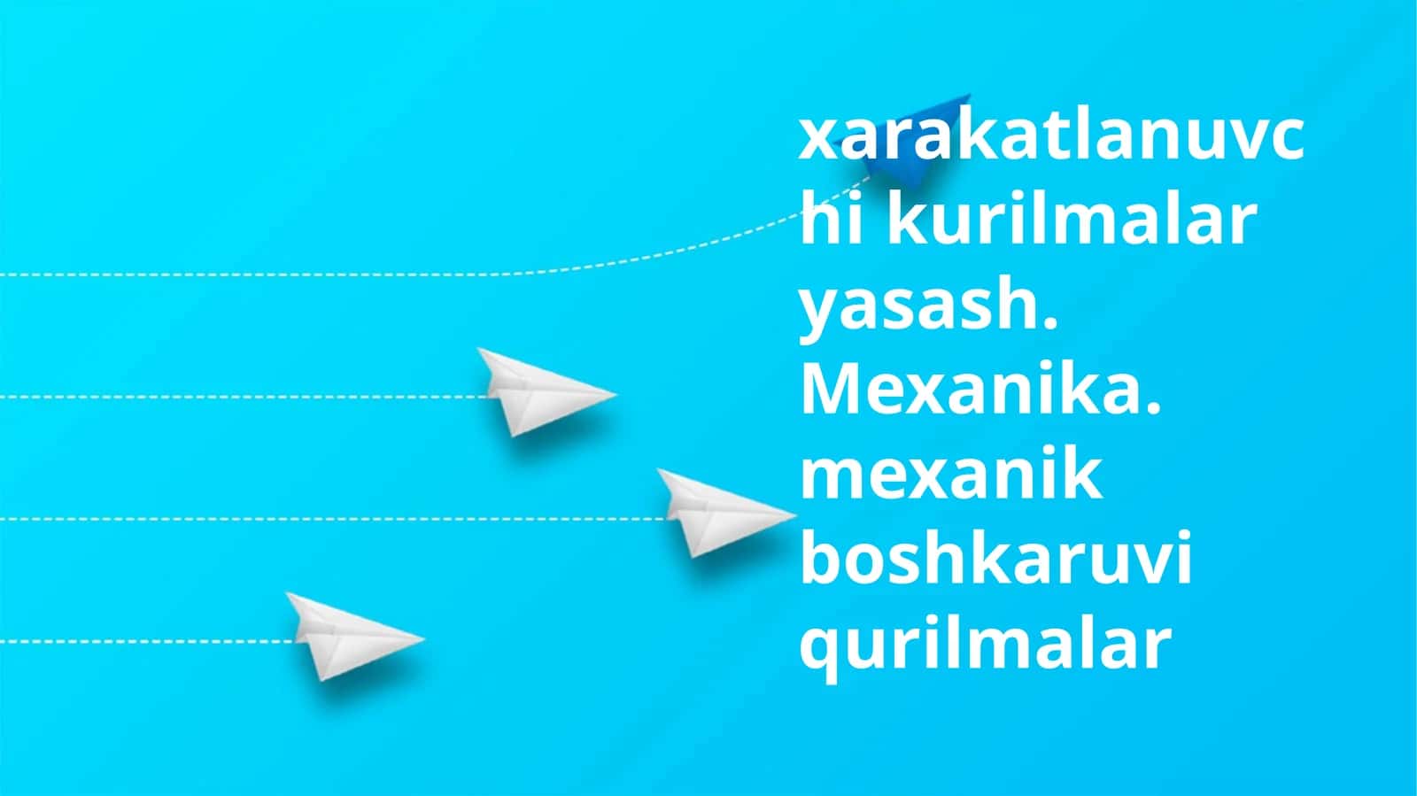 Mexanik boshqariladigan qurilmalar