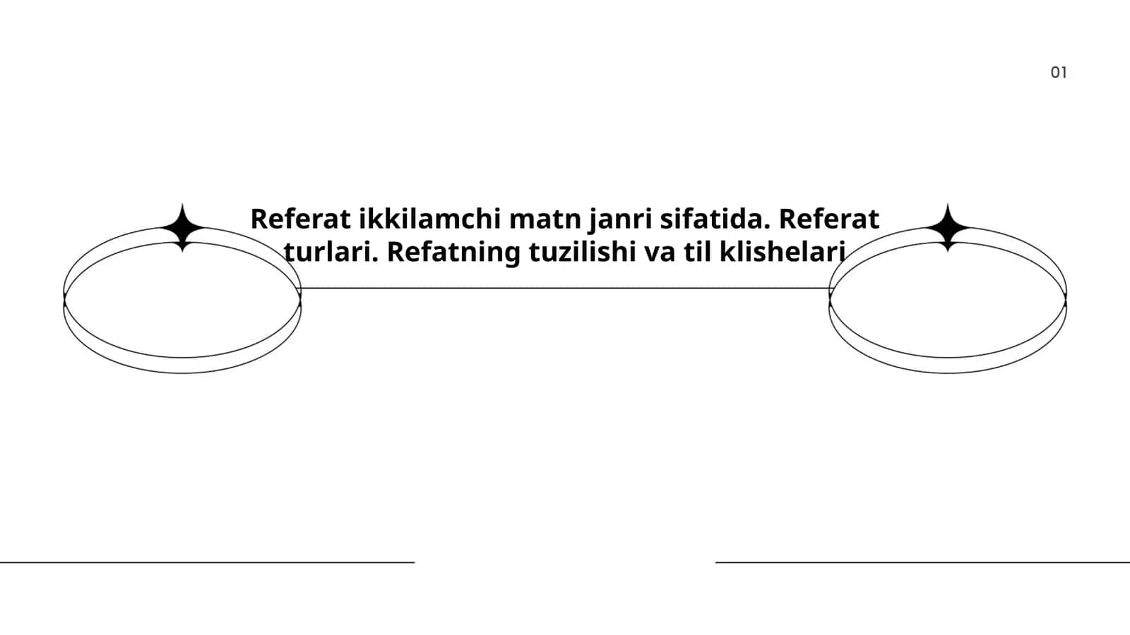 Referat ikkilamchi matn janri sifatida. Referat turlari. Refatning tuzilishi va til klishelari