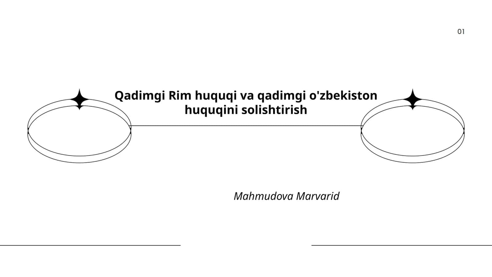 Qadimgi Rim huquqi va qadimgi o'zbekiston huquqini solishtirish