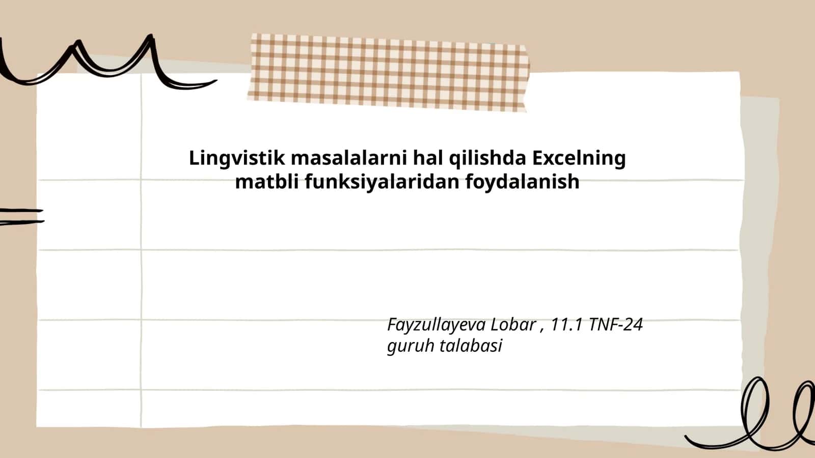 Excelning matbli funksiyalaridan foydalanish