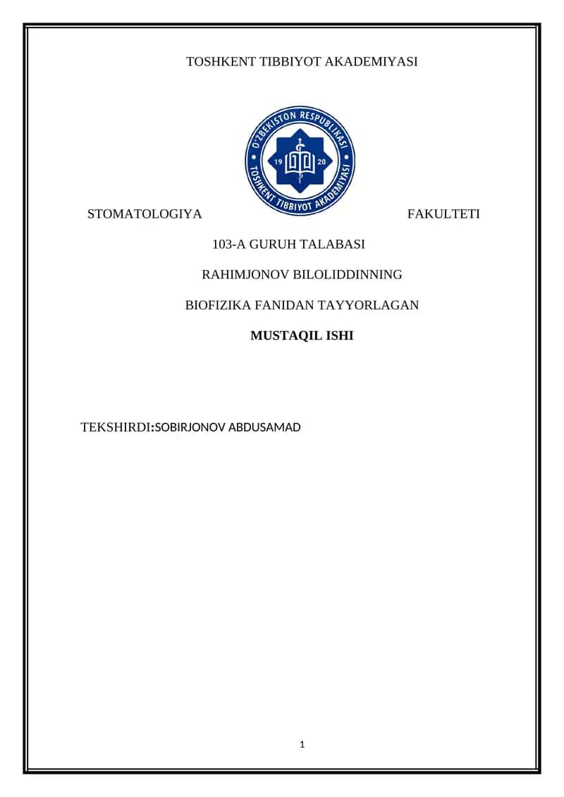 OFTALMOLOGIYADA LAZERLARNI