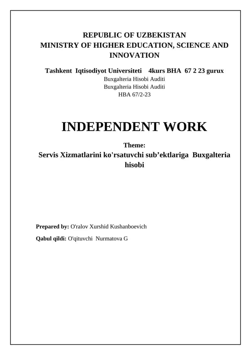 Buxgalteria Hisobi Auditi
