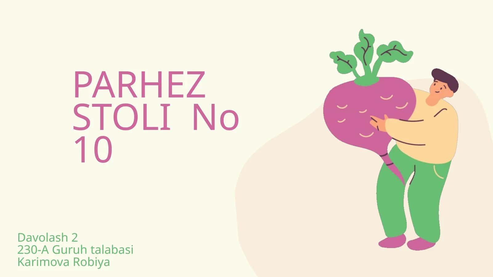 PARHEZ STOLI No 10