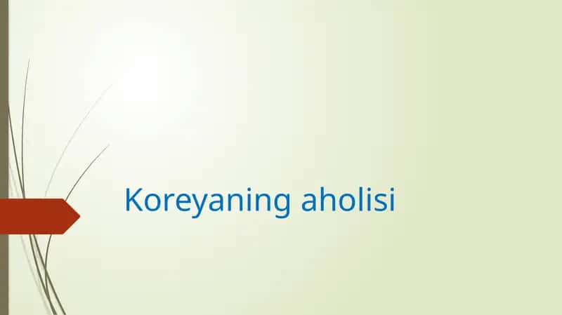 Koreyaning aholisi