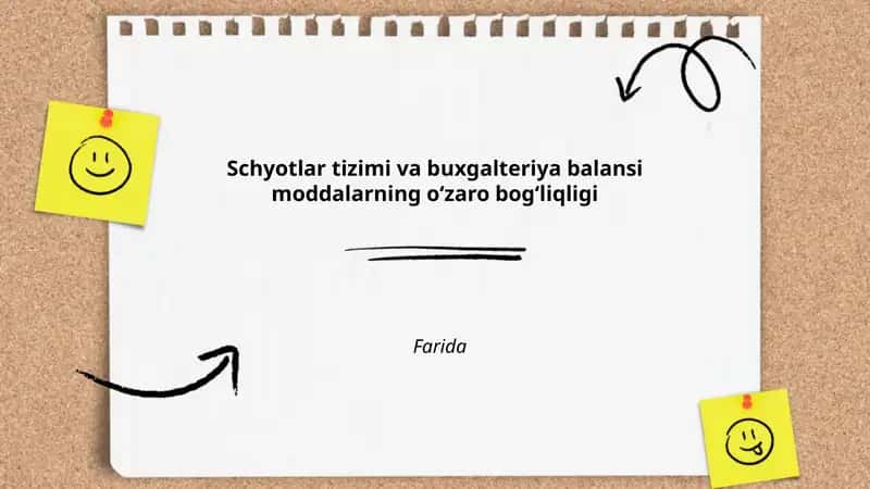 Schyotlar tizimi va buxgalteriya balansi moddalarning oʻzaro bogʻliqligi