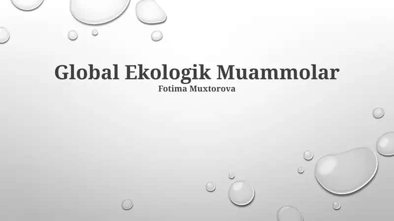 Global Ekologik Muammolar