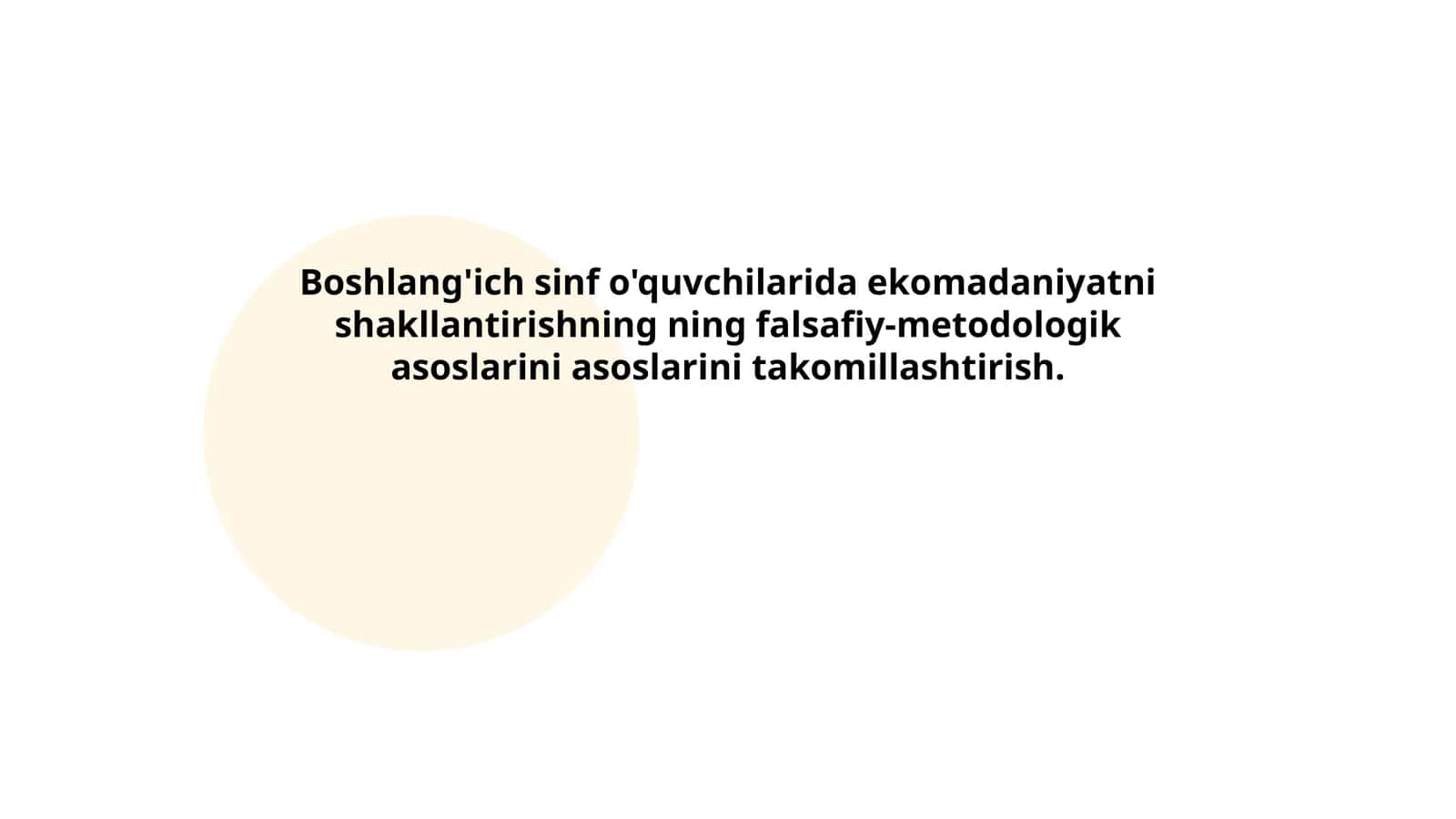 Ekologik tarbiyaning falsafiy asoslari