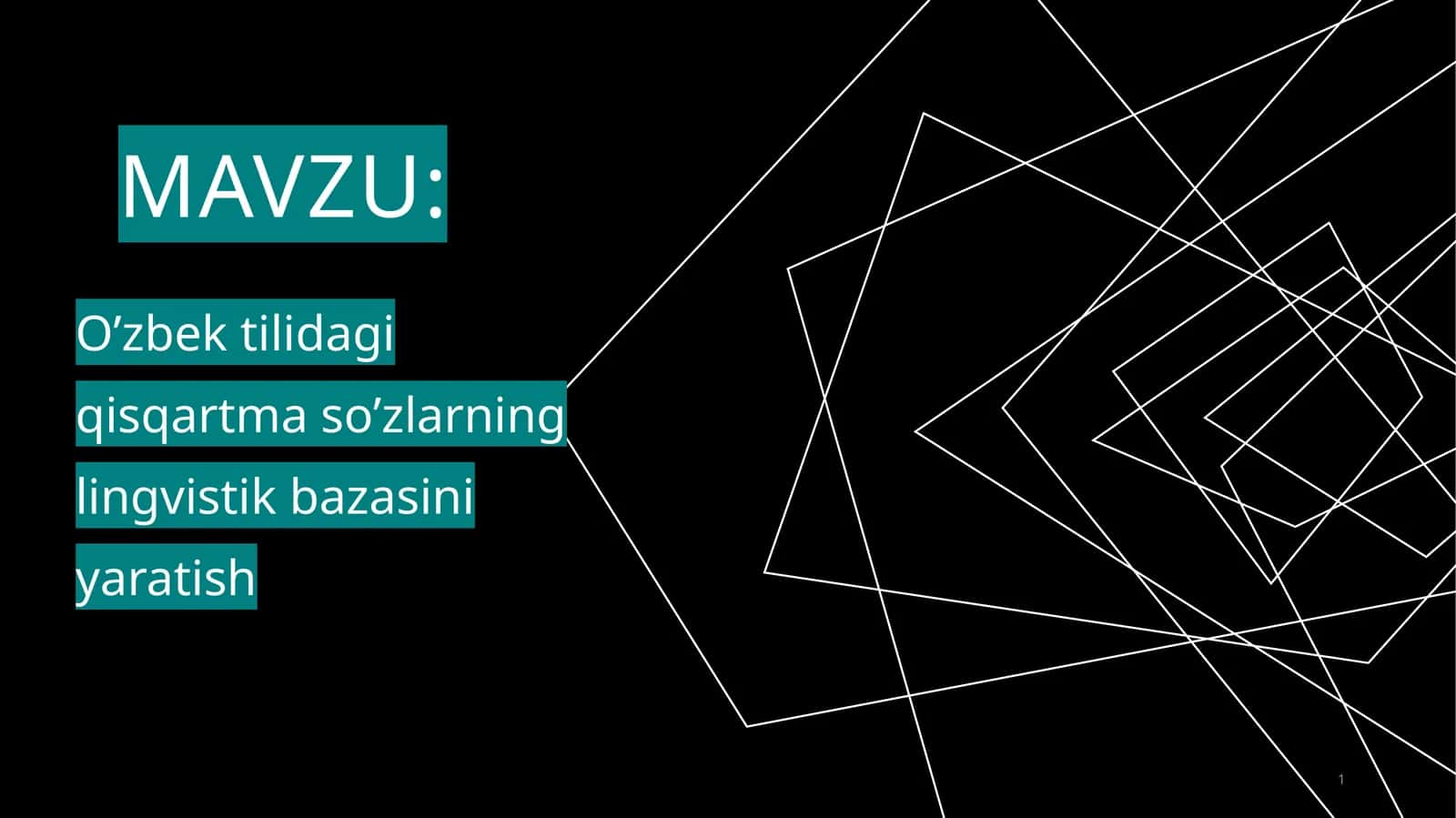 O’zbek tilidagi qisqartma so’zlarning lingvistik bazasini yaratish