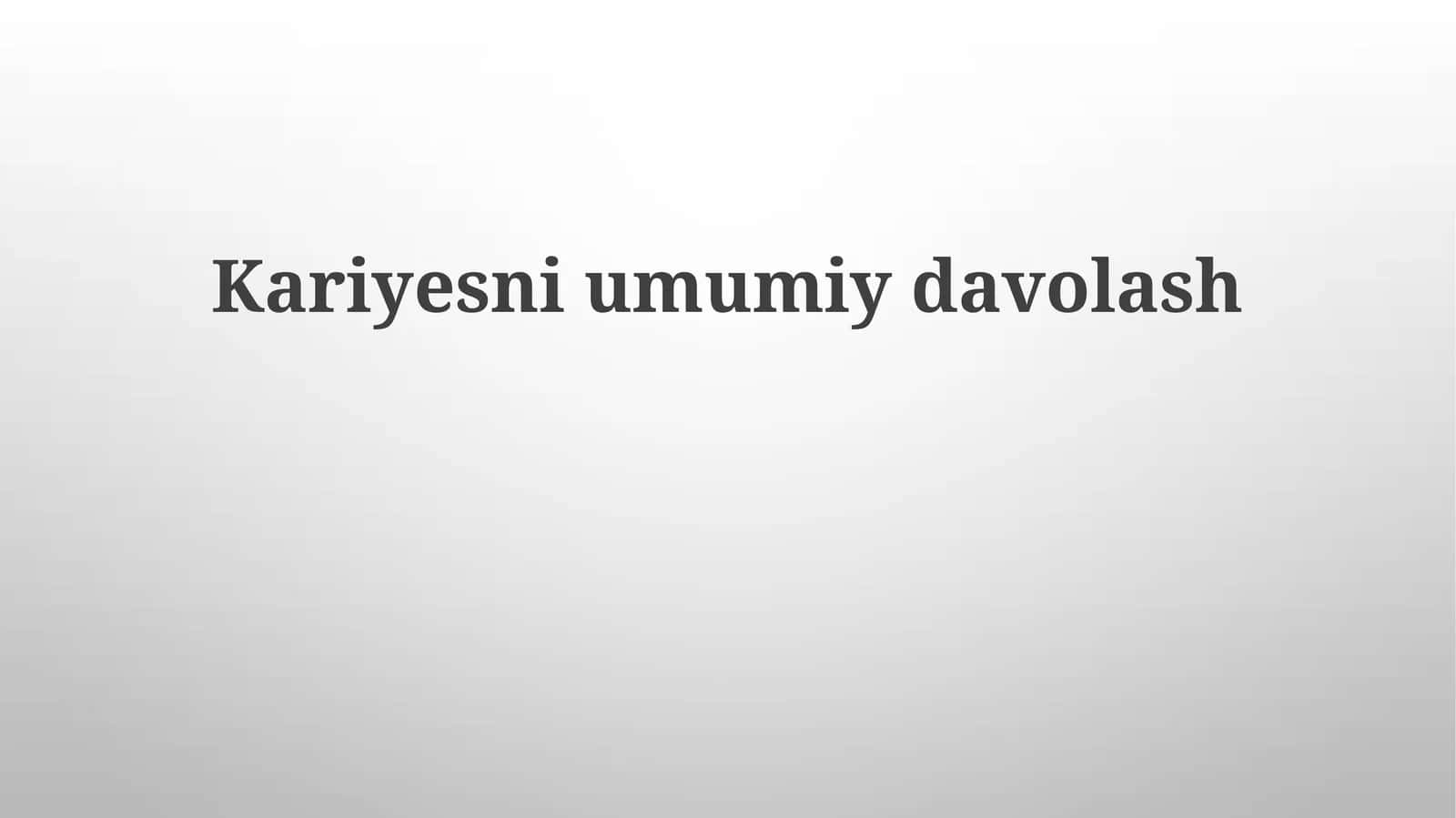 Kariyesniumumiydavolash