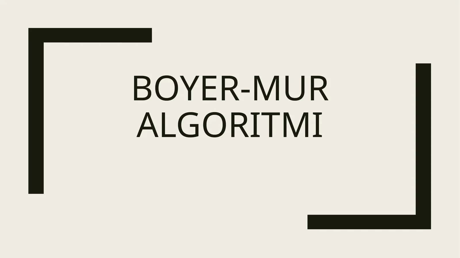 Boyer-muralgoritmi