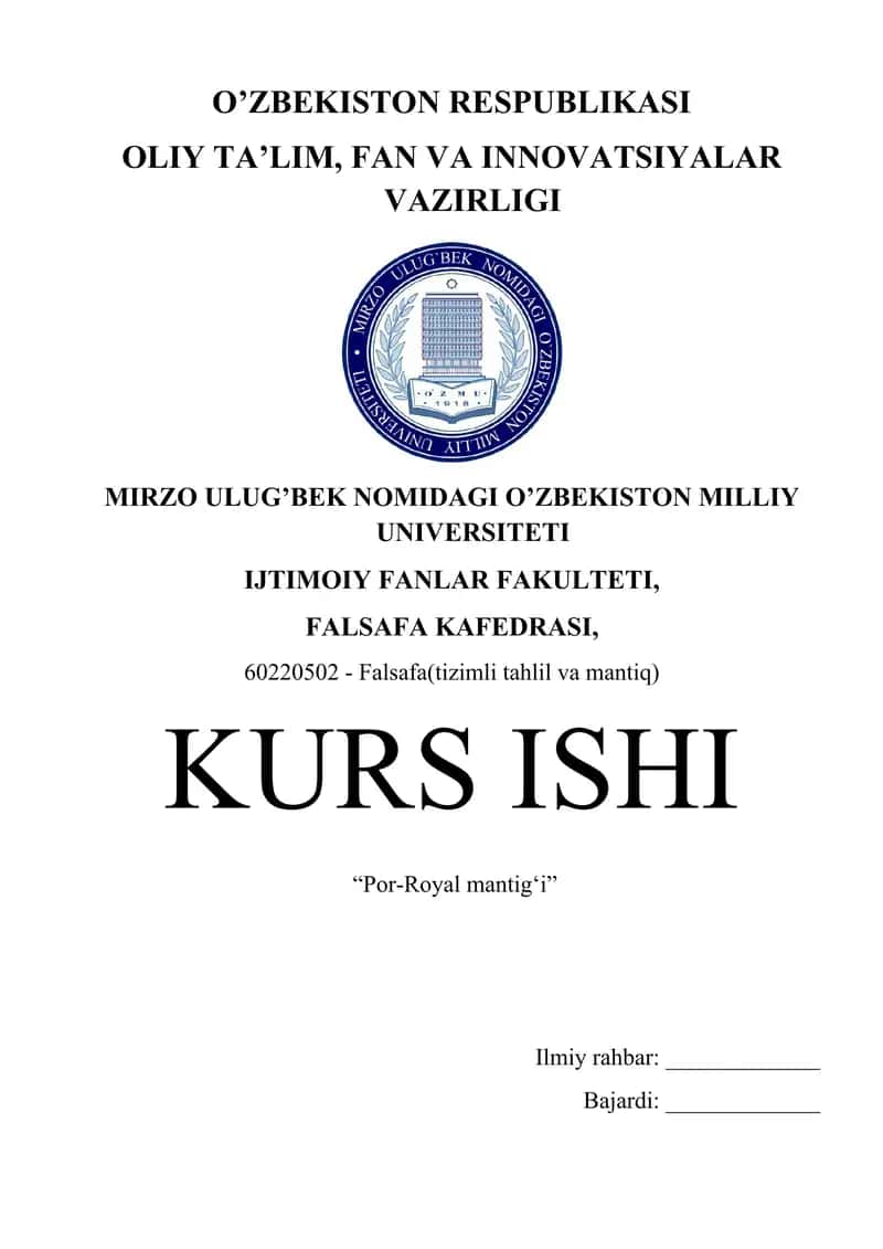 POR-ROYAL MANTIG‘INING MAZMUNI VA ASOSIY TAMOYILLARI