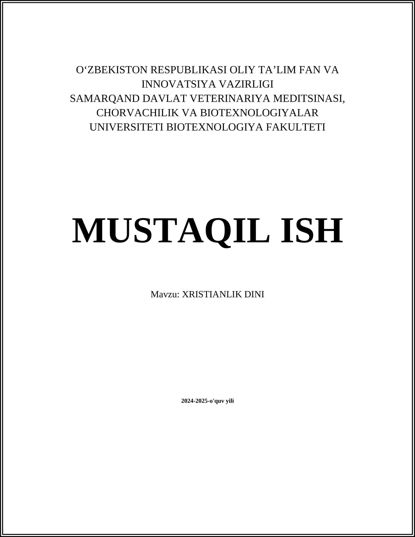 Xristianlik Dini
