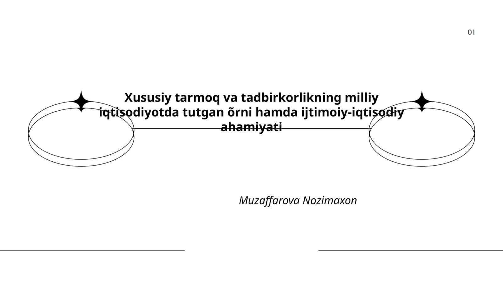 Xususiy tarmoq va tadbirkorlikning milliy iqtisodiyotda tutgan õrni hamda ijtimoiy-iqtisodiy ahamiyati