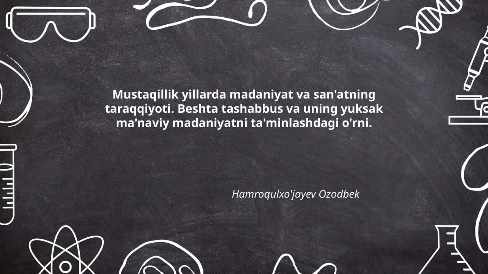 Mustaqillik yillarida madaniyat va san'atning taraqqiyoti