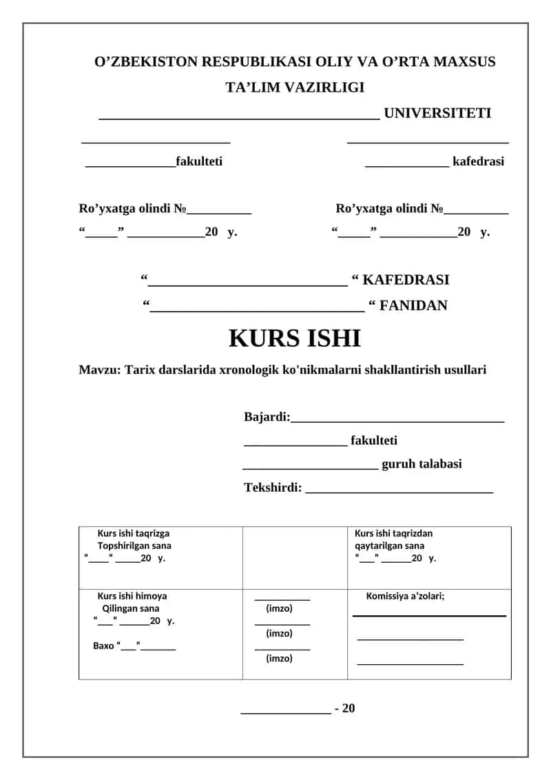 Tarix darslarida xronologik ko'nikmalarni shakllantirish usullari