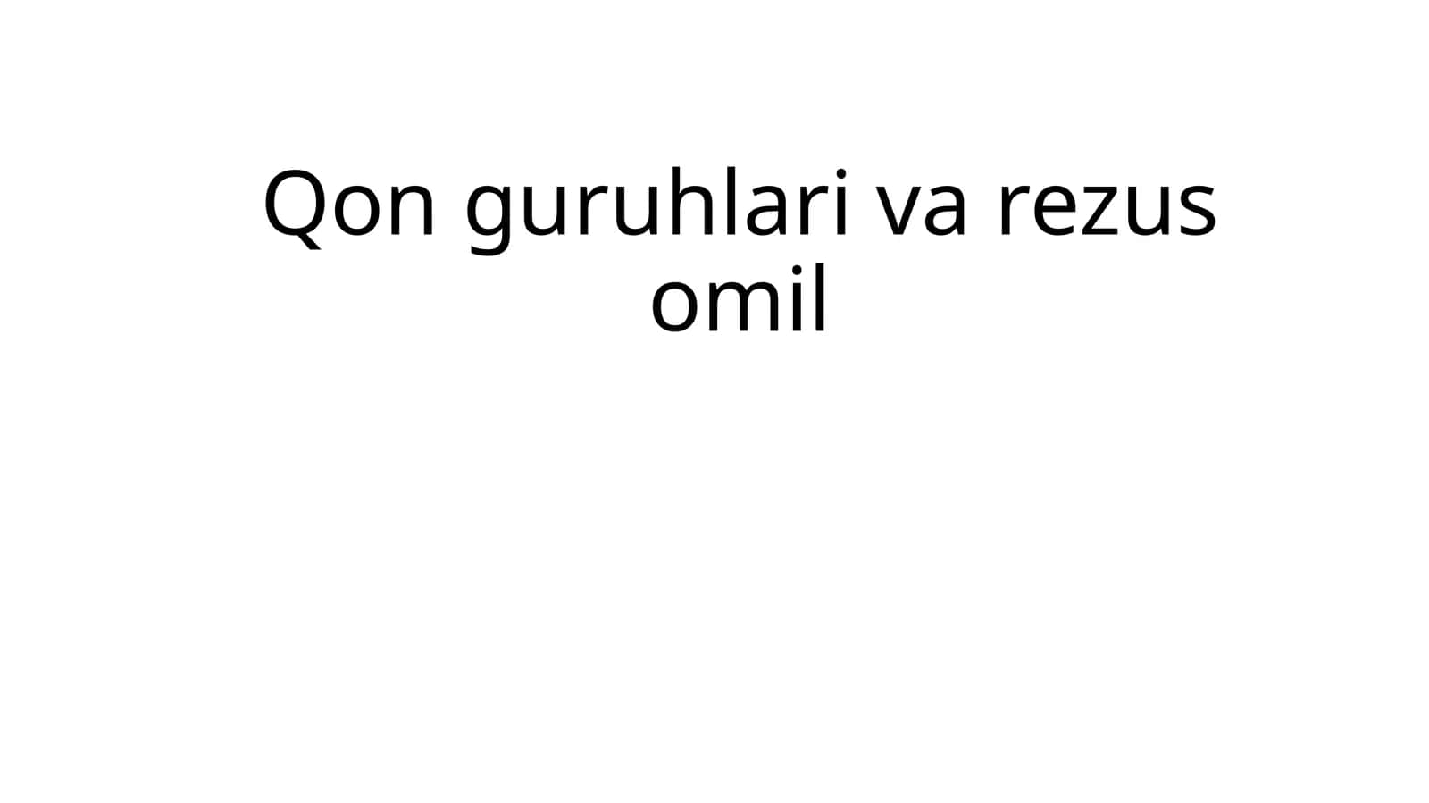 Qonguruhlari va rezus omil