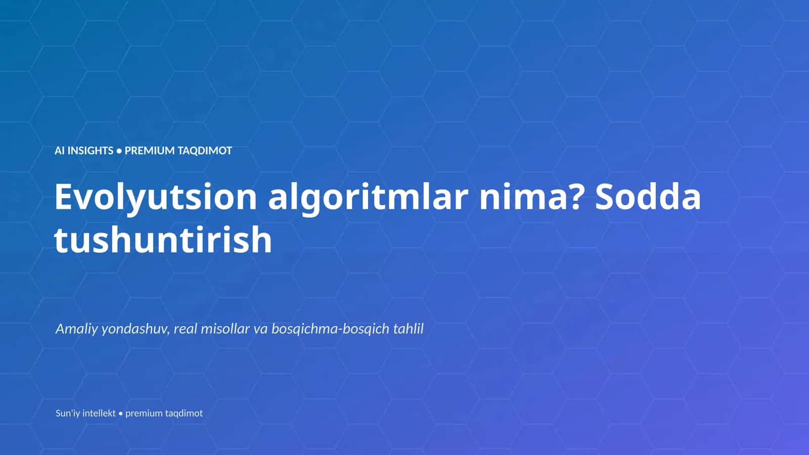 Evolyutsion algoritmlar